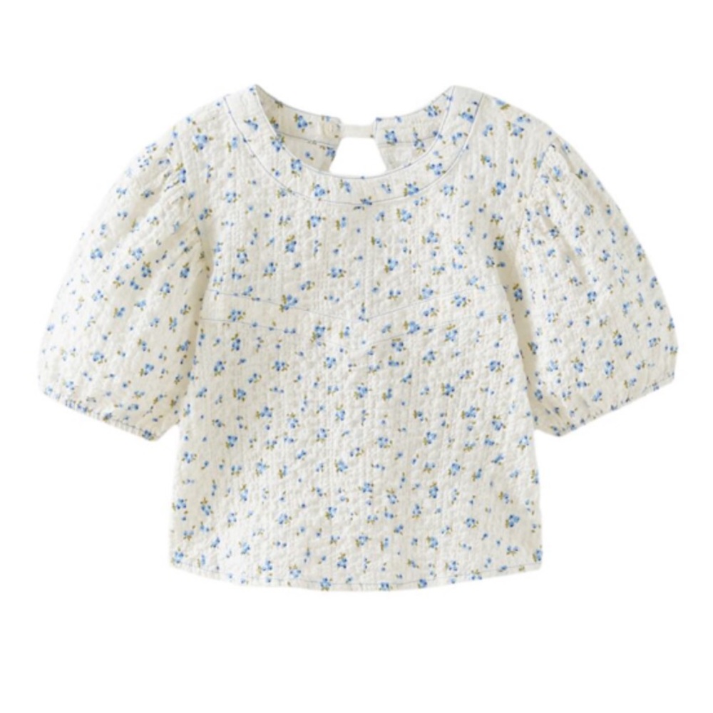 Zara textured floral top